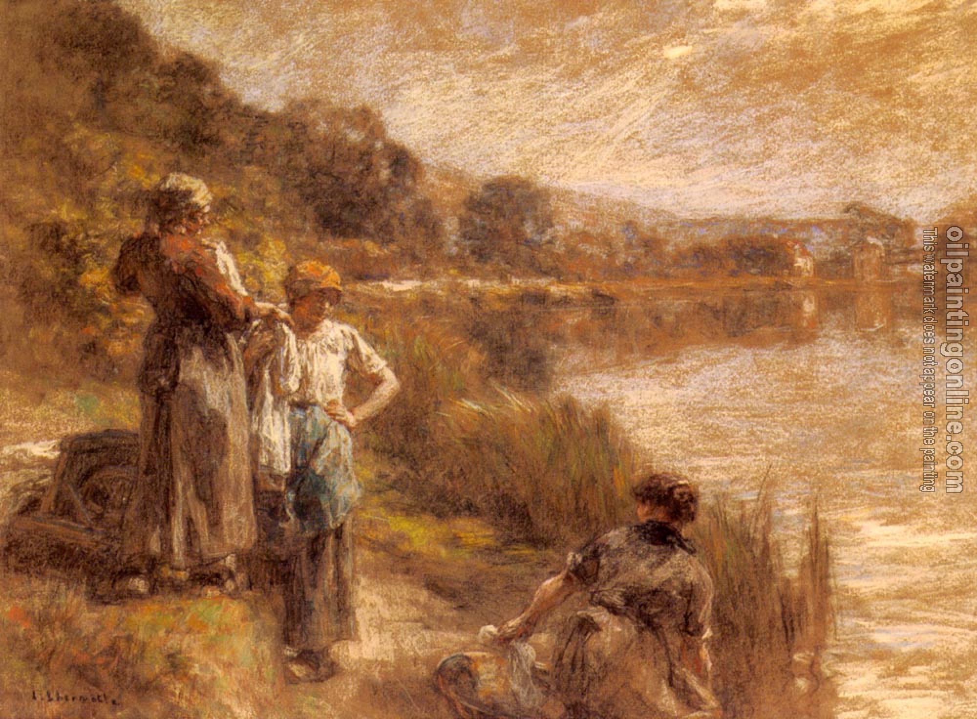 Lhermitte, Leon Augustin - Washerwomen by the Banks of the Marne